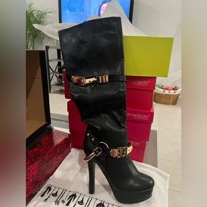 Paper Fox knee high/high heel riding style boots size 6.5